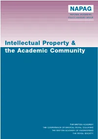 Intellectual Property and the Academic Community