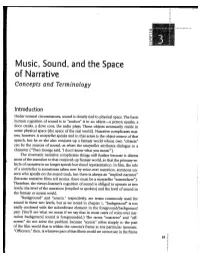Music, Sound, and the Space of Narrative Concepts and Terminology