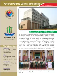 Overseas Study Tour - ND Course 2019 the Three Weeks Overseas Study Tour Include Visit to Neighbouring, Developing and Developed Countries