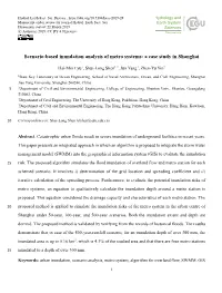 Scenario-Based Inundation Analysis of Metro Systems: a Case Study in Shanghai