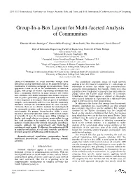 Group-In-A-Box Layout for Multi-Faceted Analysis of Communities