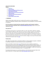 HSR AUTHOR GUIDELINES Sections 1. Submission 2. Aims and Scope 3