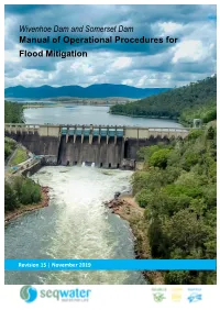 Manual of Operational Procedures for Flood Mitigation at Wivenhoe Dam and Somerset Dam 1 the Controlled Version of This Document Is Registered