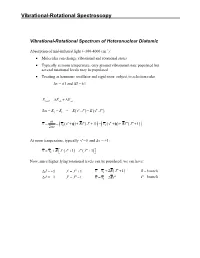 Vibrational-Rotational Spectroscopy ( )