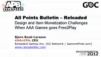 All Points Bulletin – Reloaded Design and Item Monetization Challenges When AAA Games Goes Free2play
