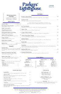 Appetizers Salads Sushi Menu