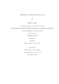 Dimensions of Self-Similar Fractals
