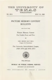 Ir IE ~.£. B) PICTURE MEMORY CONTEST BULLETIN