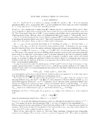 Math 248B. Algebraic Theory of Q-Expansions 1. Basic Definitions Let X = X 1(N) for N ≥ 5, Viewed As a Scheme Over Z[1/N]
