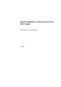 Speed Management: Enforcement and New Technologies