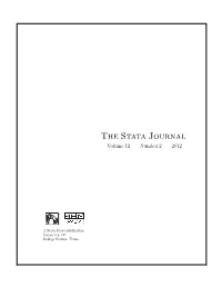 The Stata Journal Volume 12 Number 2 2012