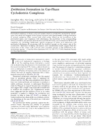 Zwitterion Formation in Gas-Phase Cyclodextrin Complexes