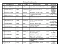 Details of Distributorships