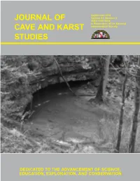Journal of Cave and Karst Studies