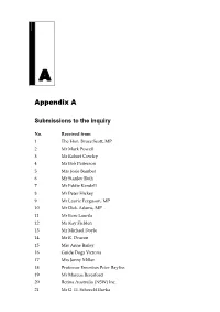 Print Appendix A