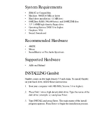 System Requirements Recommended Hardware Supported Hardware