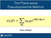 The Plane-Wave Pseudopotential Method