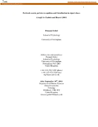 1 Forward Search, Pattern Recognition and Visualization in Expert Chess: A