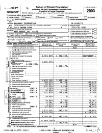 '90-PF ~. Return of Private Foundation