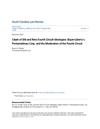 Clash of Old and New Fourth Circuit Ideologies: Boyer-Liberto V