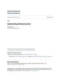 Implementing Distributed Practice