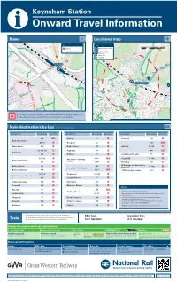 Keynsham Station I Onward Travel Information Buses Local Area Map