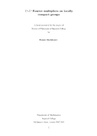 Lp-Lq Fourier Multipliers on Locally Compact Groups