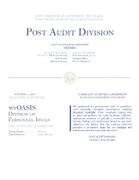 Post Audit Division