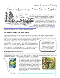 Properly Landscape Your Septic System