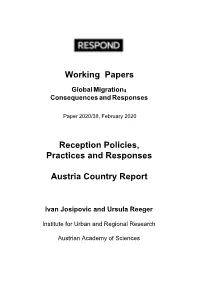 Reception Policies, Practices and Responses Austria Country Report