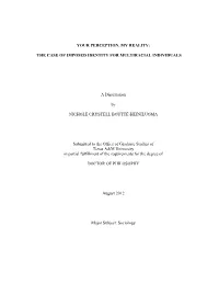 The Case of Imposed Identity for Multiracial Individuals