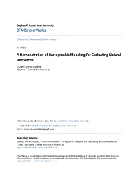 A Demonstration of Cartographic Modeling for Evaluating Natural Resources