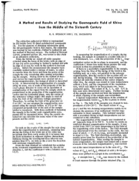 A Method and Results of Studying the Geomagnetic Field of Khiva from the Middle of the Sixteenth Century