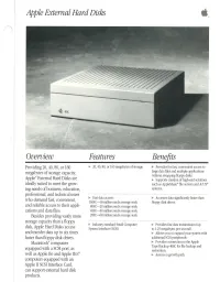 Apple External Hard Disks 20SC 40SC 80SC 160SC Brochure (Feb