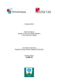 Gender and Environmental Migration in the Karakoram Region