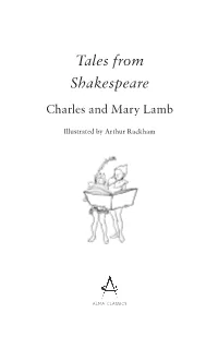 Tales from Shakespeare Charles and Mary Lamb