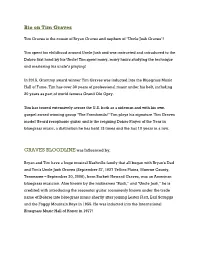 Bio on Tim Graves