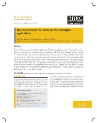 Biosensor Devices: a Review on Their Biological Applications
