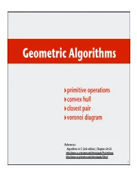 Geometric Algorithms