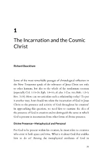 1 the Incarnation and the Cosmic Christ