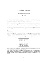 11. Parameter Estimation
