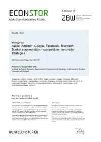 Dolata 2017 – Apple, Amazon, Google, Facebook, Microsoft