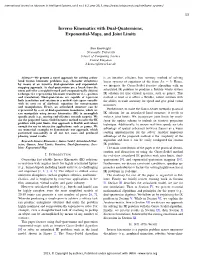 Inverse Kinematics with Dual-Quaternions, Exponential-Maps, and Joint Limits