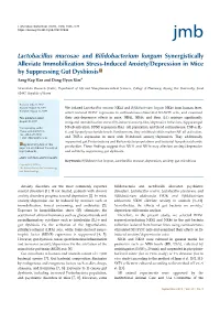 Lactobacillus Mucosae and Bifidobacterium Longum
