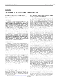 Mesothelin: a New Target for Immunotherapy