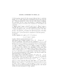 MODEL ANSWERS to HWK #3 1. If G Is a Group, Then Let C Be The