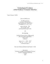 Technological Evolution at the Producer–Consumer Interface