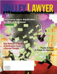 Enforcement Before Adjudication: the Writ of Attachment Earn MCLE Credit
