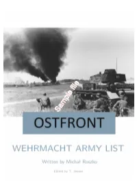 Sample File Ostfront – Wehrmacht