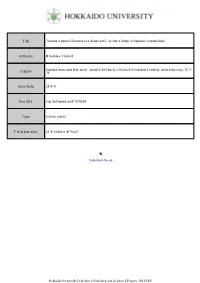 Taxonomic Status of Enoshrus Vilis (Sharp) and E. Uniformis (Sharp) (Coleoptera, Hydrophilidae)